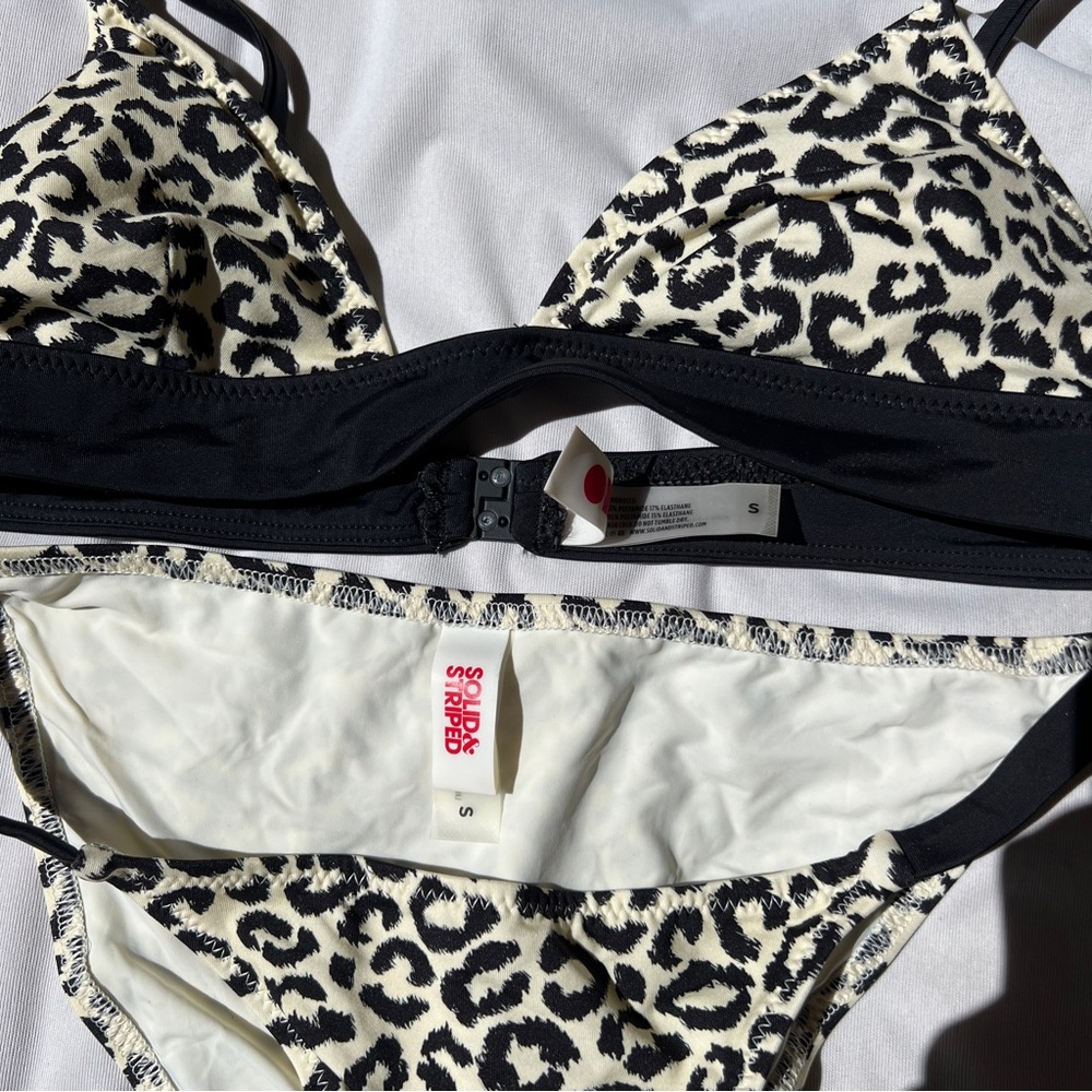 Solid & Stripped Cheetah Bikini Set - image 3